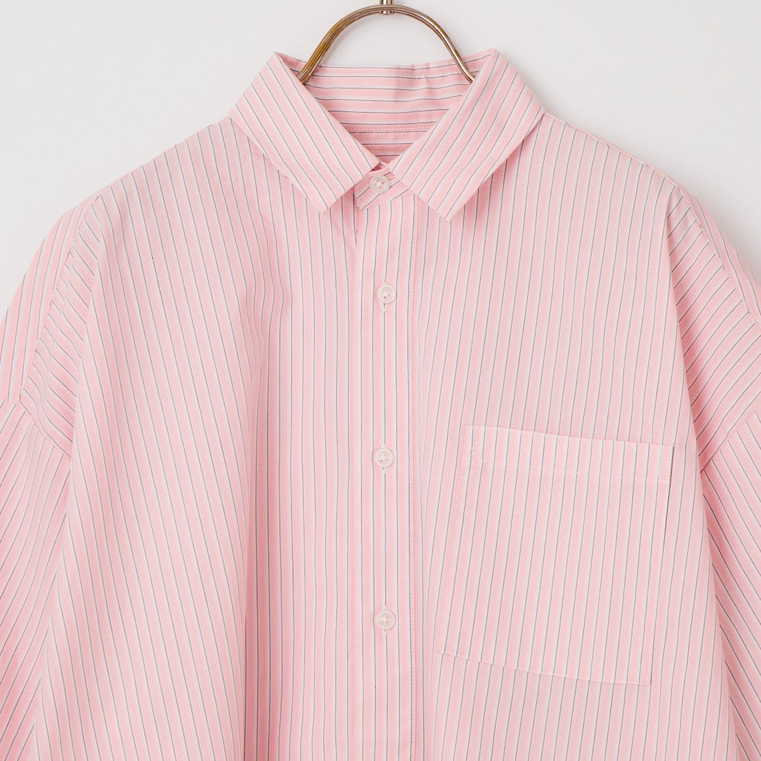 Jeans Factory Clothes [ジーンズファクトリークローズ] ショートスリーブ メンズライクビッグシャツ [IN8-SH-6] PINK ST