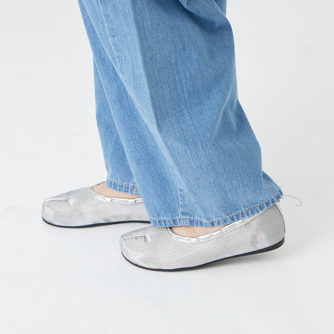 PAES [ペイズ] メッシュエア ストリングフラットシューズ [MESH-AIR-STRING-FLAT] SILVER