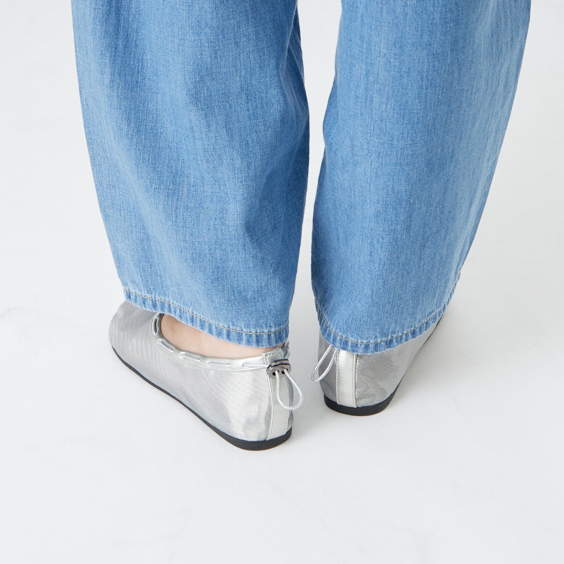 PAES [ペイズ] メッシュエア ストリングフラットシューズ [MESH-AIR-STRING-FLAT] SILVER