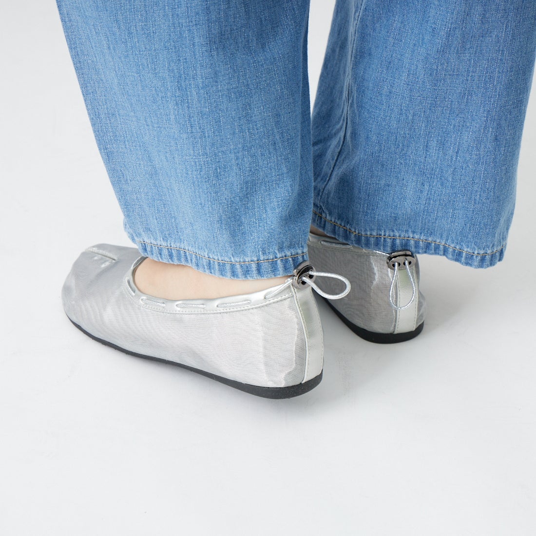 PAES [ペイズ] メッシュエア ストリングフラットシューズ [MESH-AIR-STRING-FLAT] SILVER