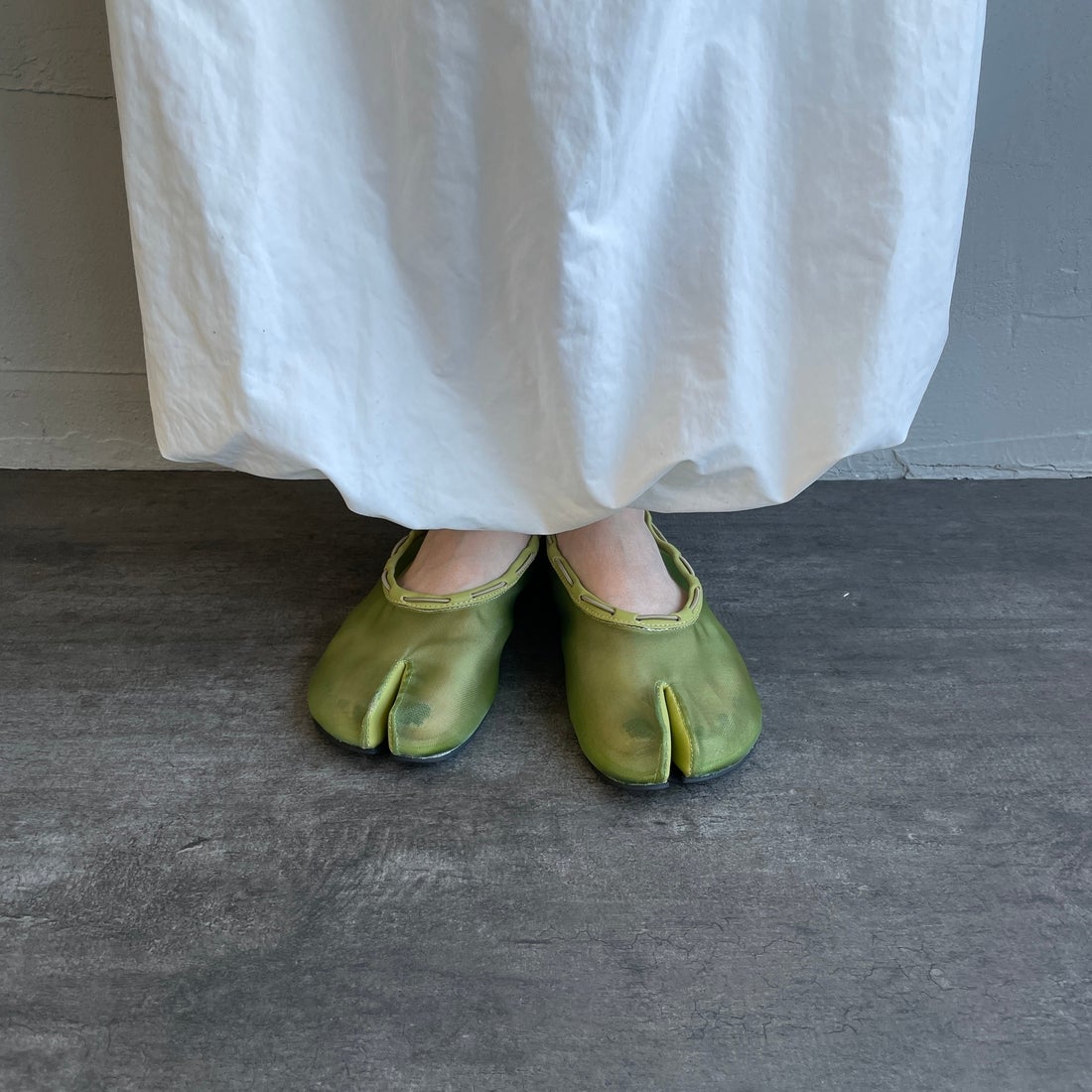 PAES [ペイズ] メッシュエア ストリングフラットシューズ [MESH-AIR-STRING-FLAT] LIME