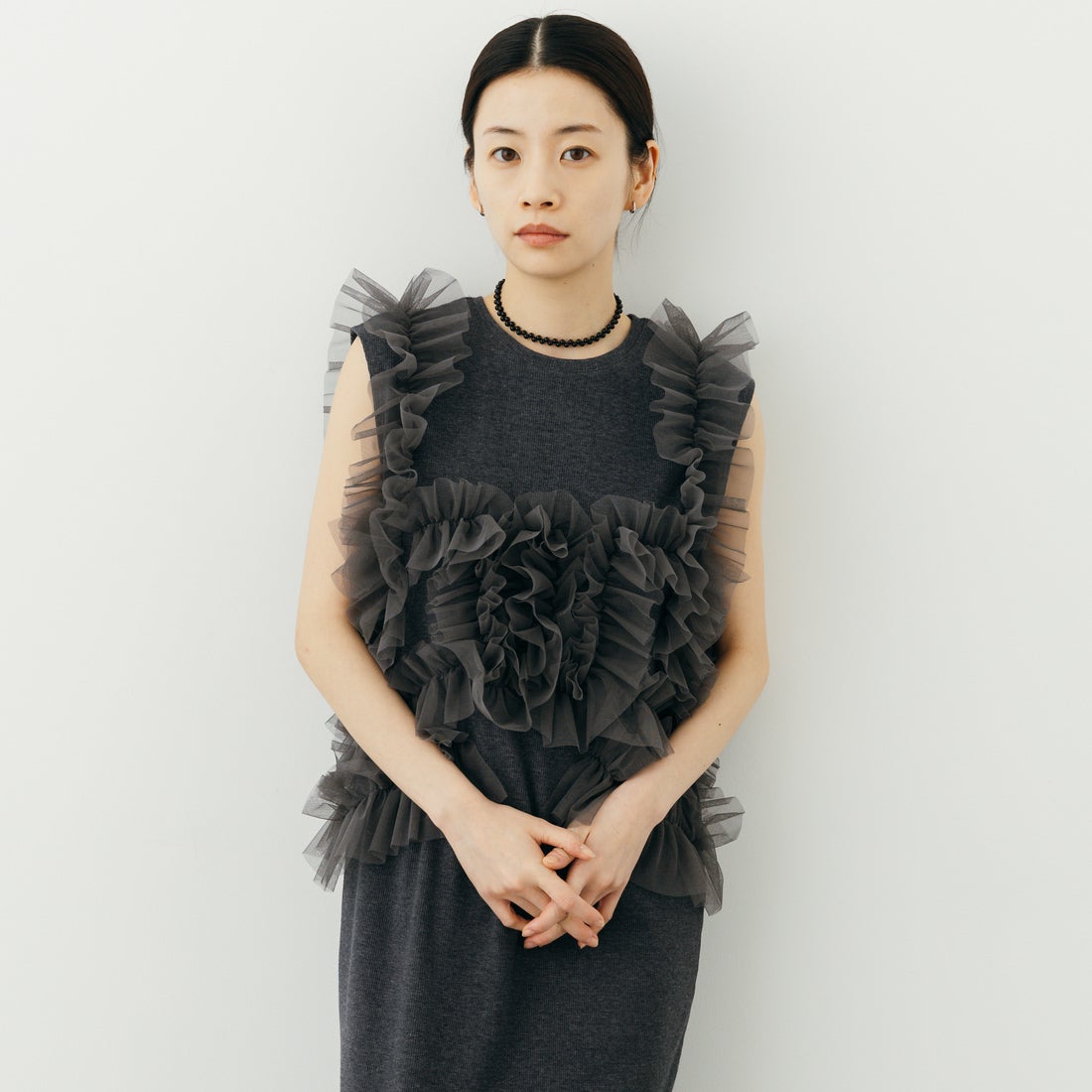 nenom [ネノム] マルチWAYチュールドッキングワンピース [NE26322013] 08 CHARCOA