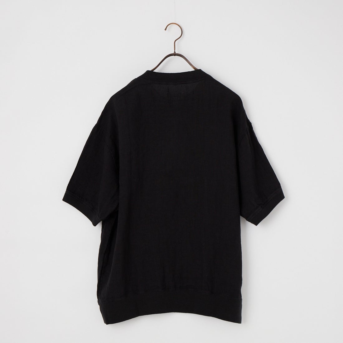 have a good day [ハブアグッドデイ] リネンヘンリーショートスリーブTシャツ [HGD-377] BLACK
