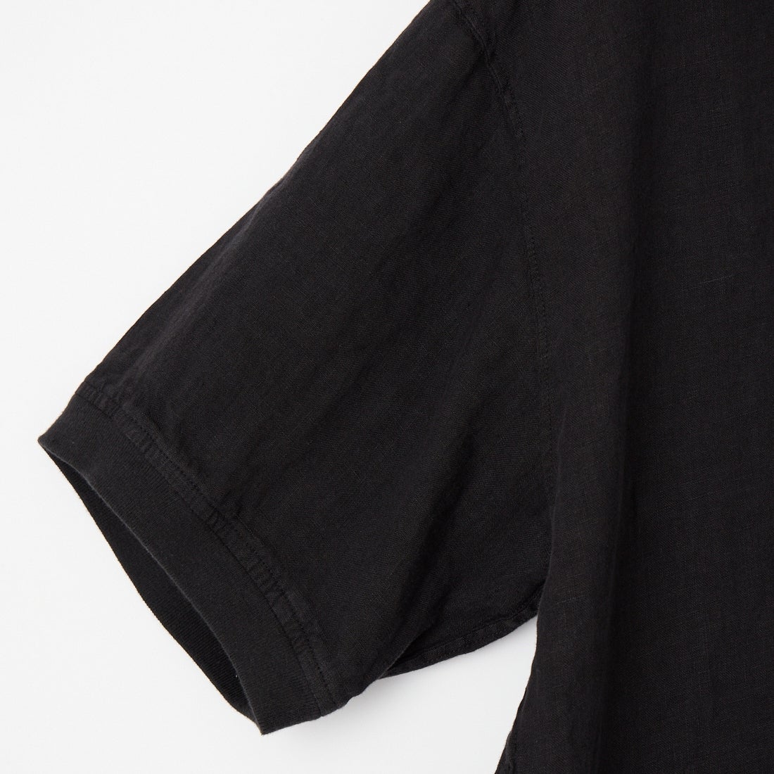 have a good day [ハブアグッドデイ] リネンヘンリーショートスリーブTシャツ [HGD-377] BLACK