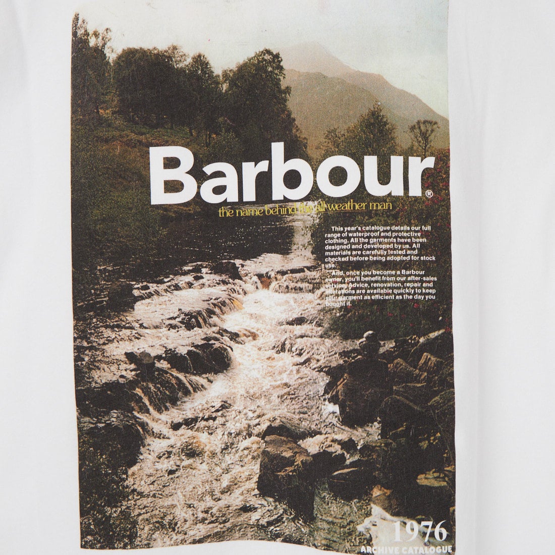 Barbour [バブアー] 1976 グラフィック オーバーサイズTシャツ [MTS1577] WH11