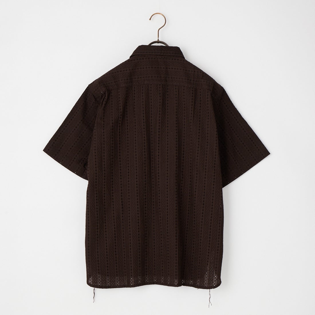 THE ALASKAN [アラスカン] ハコバ刺繍オープンカラーシャツ [AL261HS16011] 29 BROWN