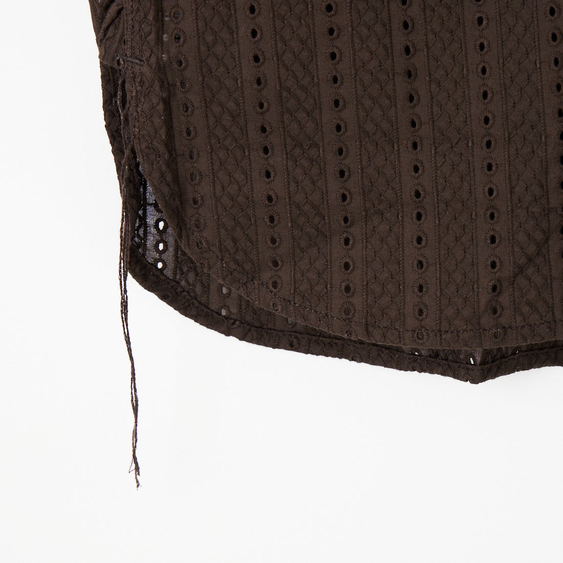 THE ALASKAN [アラスカン] ハコバ刺繍オープンカラーシャツ [AL261HS16011] 29 BROWN