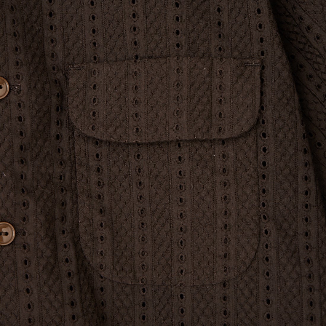 THE ALASKAN [アラスカン] ハコバ刺繍オープンカラーシャツ [AL261HS16011] 29 BROWN