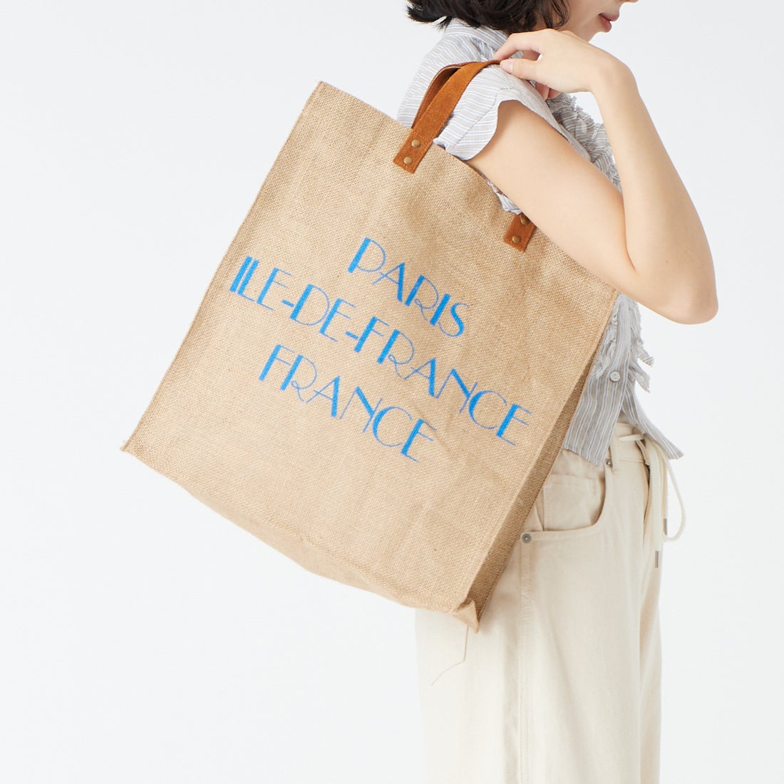 MAISON BENGAL [メイゾン・ベンガル] ジュートプリントエコトートバッグ [SP-160589] PARIS/FRAN
