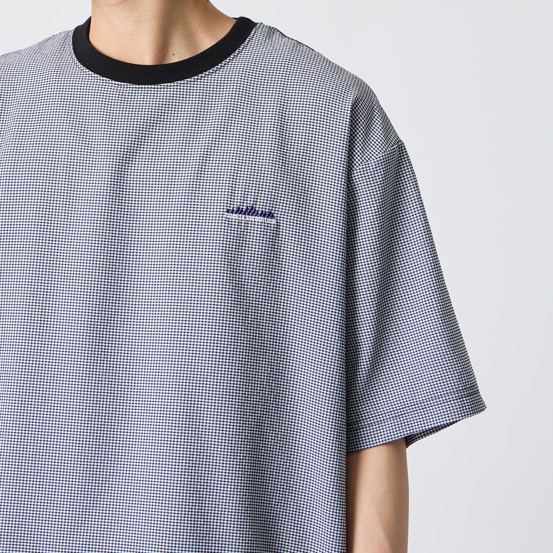 THOUSAND MILE [サウザンド マイル] 別注 チェックショートスリーブTシャツ パンツセットアップ [TM261CK50851-JF] 91 BLK CK &&モデル身長：177cm 着用サイズ：L&&