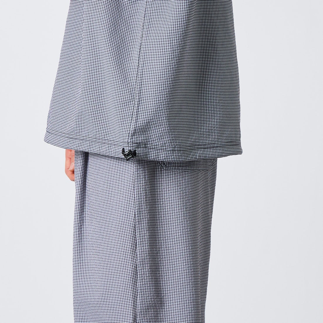 THOUSAND MILE [サウザンド マイル] 別注 チェックショートスリーブTシャツ パンツセットアップ [TM261CK50851-JF] 91 BLK CK &&モデル身長：177cm 着用サイズ：L&&