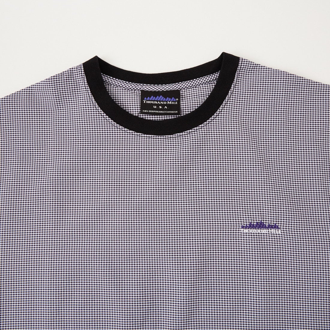 THOUSAND MILE [サウザンド マイル] 別注 チェックショートスリーブTシャツ パンツセットアップ [TM261CK50851-JF] 91 BLK CK