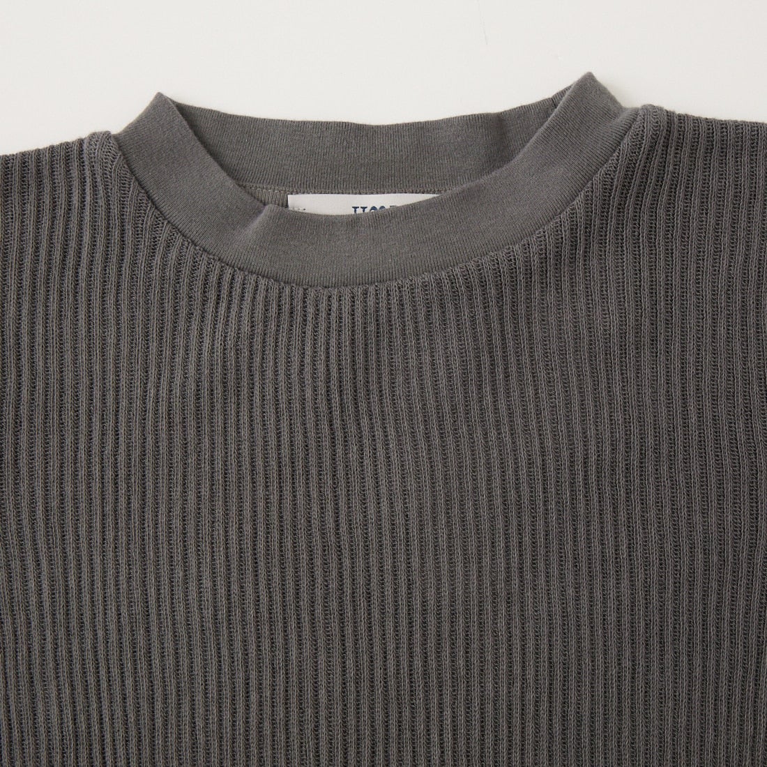 HOOP COOP [ホープコープ] ローゲージリブ ショートスリーブTシャツ [S26002] CHRCOAL