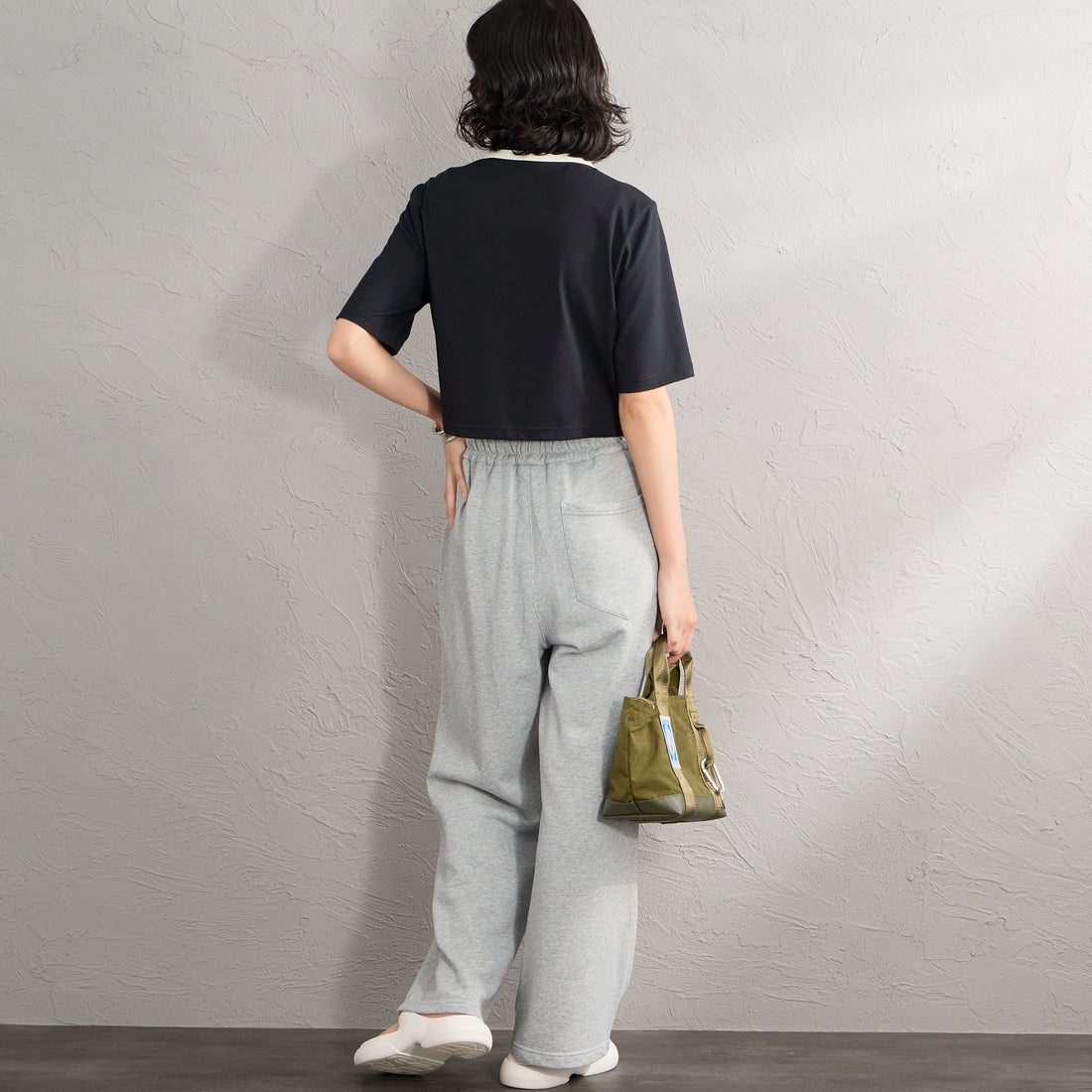 FRED PERRY [フレッドペリー] ボールドティップラインポロシャツ [G2182] 102 BLACK &&モデル身長：162cm 着用サイズ：10&&
