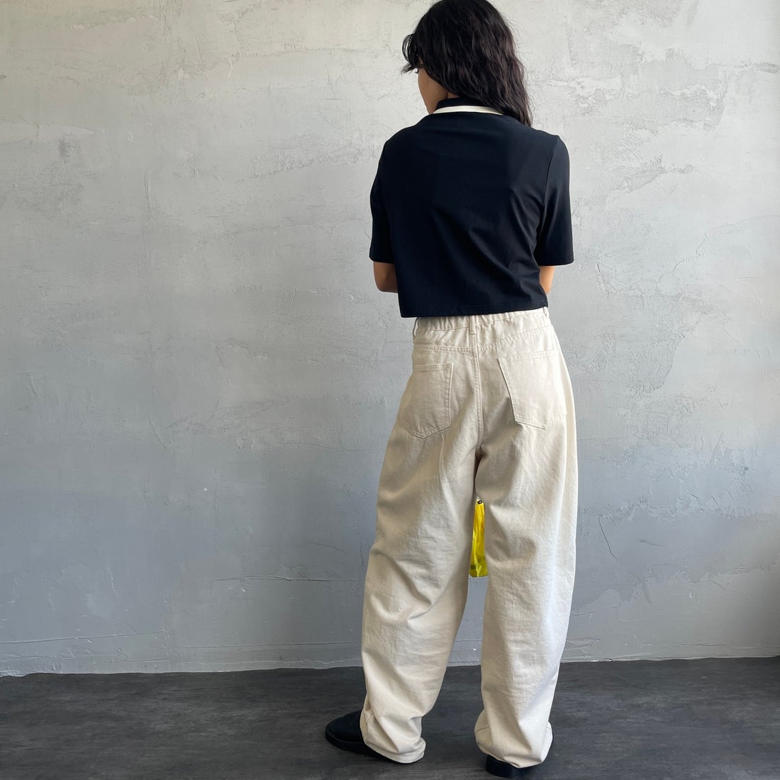 FRED PERRY [フレッドペリー] ボールドティップラインポロシャツ [G2182] 102 BLACK &&モデル身長：162cm 着用サイズ：10&&