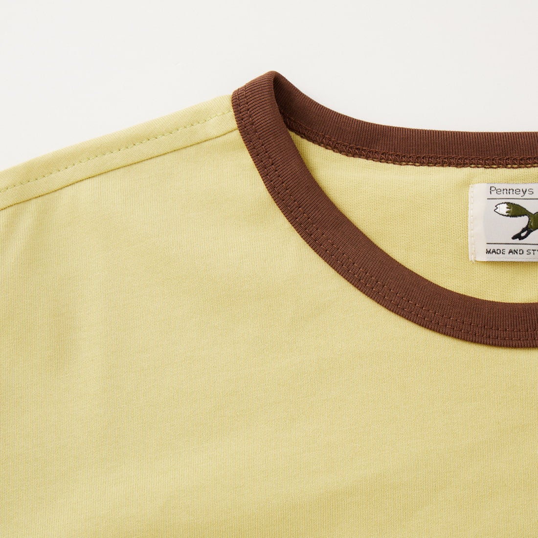 THE FOX [ザフォックス] 別注 ワンポイントロゴワッペン リンガーTシャツ [JFU26SS-10-JF] LIME
