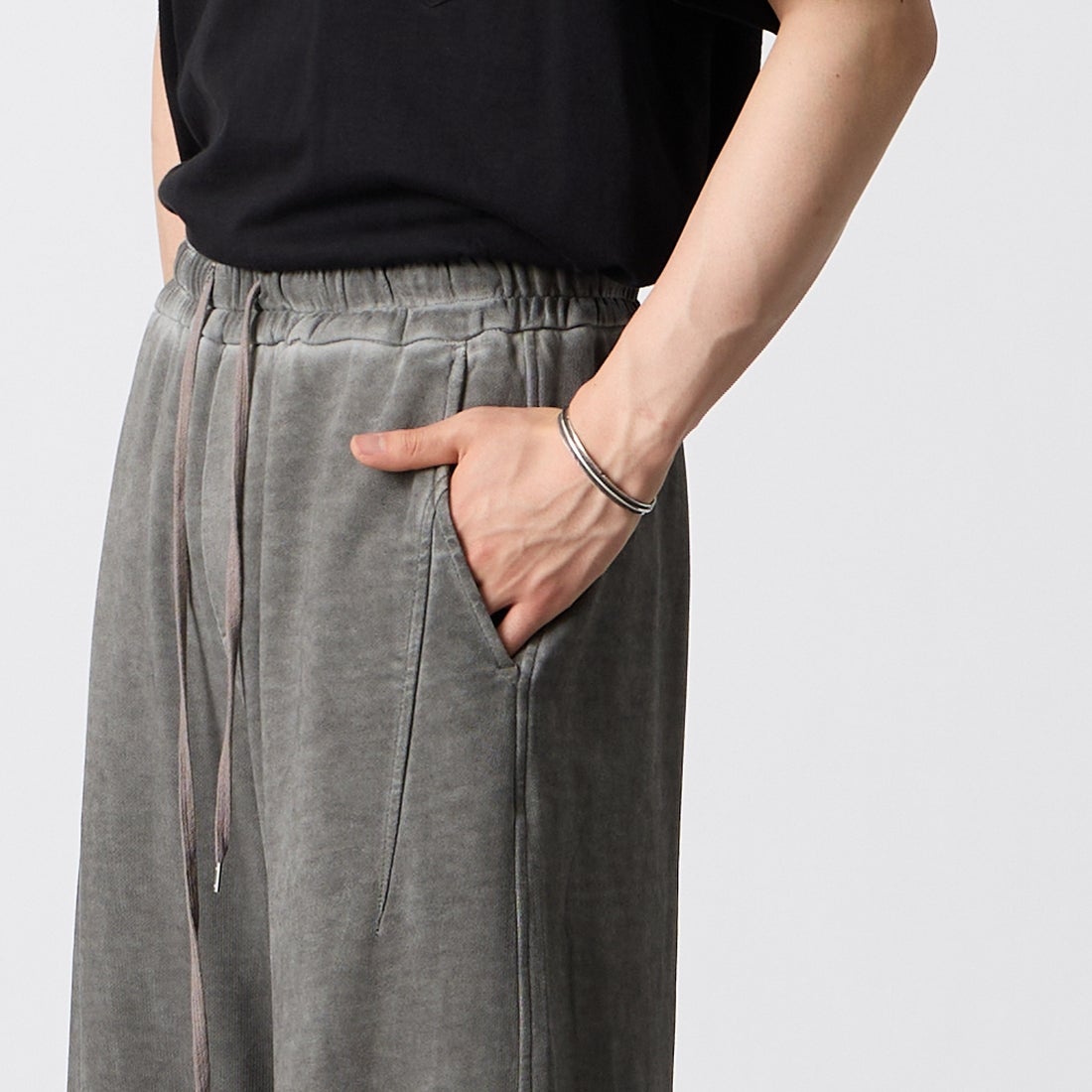 Jeans Factory Clothes [ジーンズファクトリークローズ] スウェットパンツ [CE1-011B] GRY &&モデル身長：177cm 着用サイズ：M&&