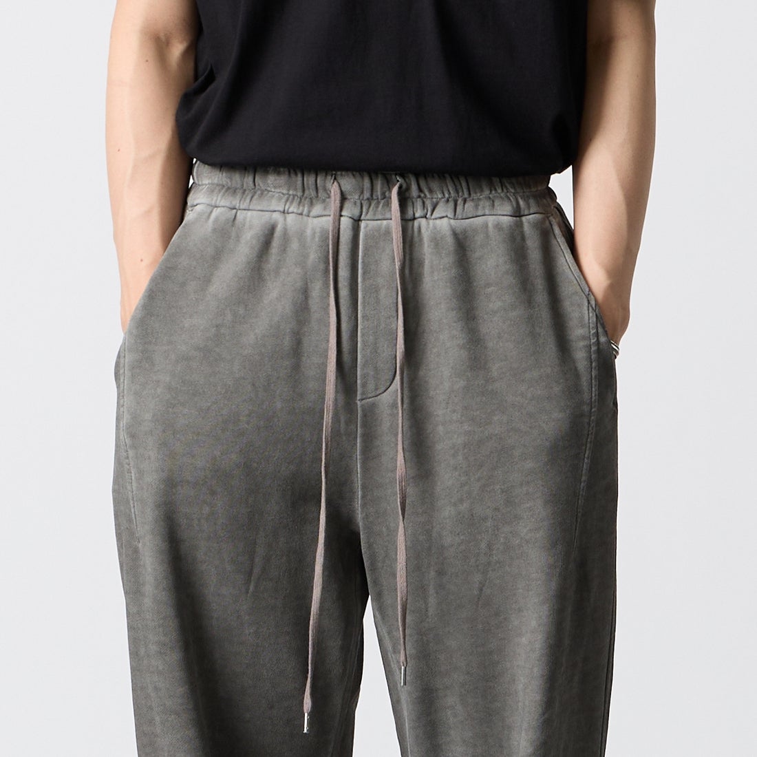 Jeans Factory Clothes [ジーンズファクトリークローズ] スウェットパンツ [CE1-011B] GRY &&モデル身長：177cm 着用サイズ：M&&