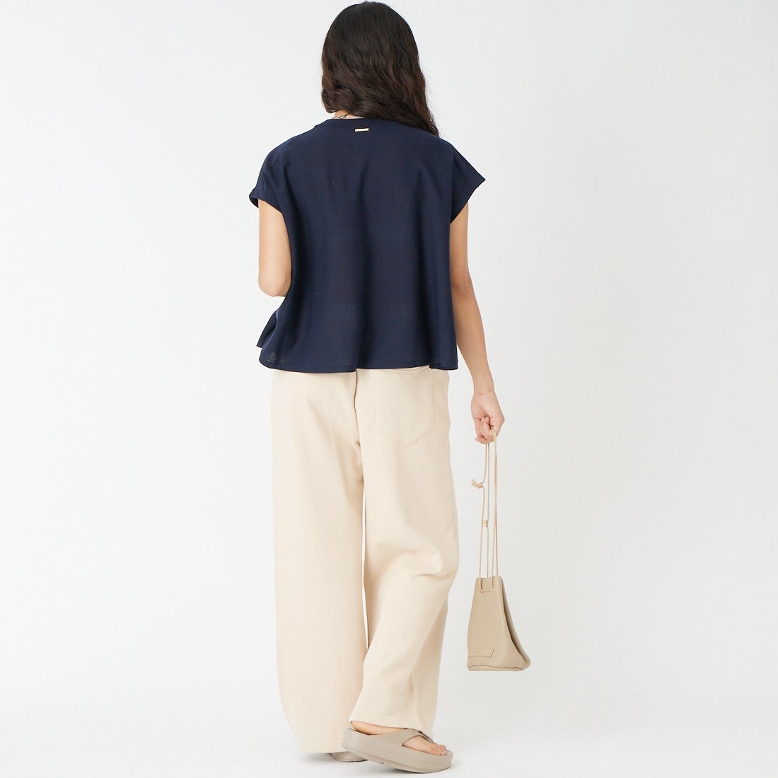Noir Fabrik [ヌワールファブリック] スウェットパンツ [CE1-011] BEIGE &&モデル身長：162cm 着用サイズ：F&&