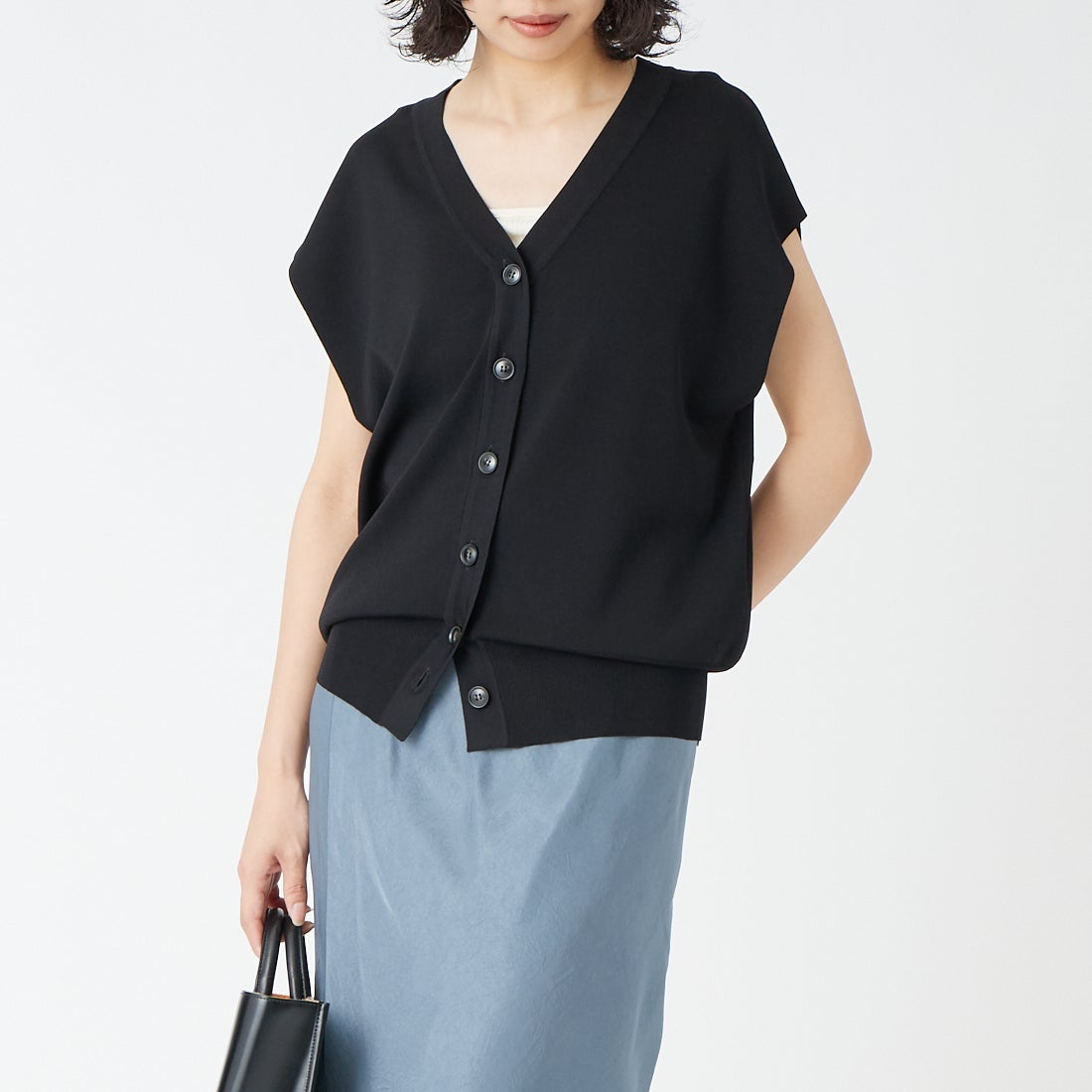 004 ﾌﾞﾗｯｸ&&モデル身長：162cm 着用サイズ：F&&