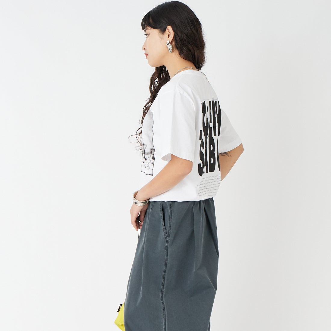 WALLA WALLA SPORT [ワラワラスポーツ] ショートスリーブ フォトプリント丸胴Tシャツ [PRINTABLE-TUBE-TEE] PRISCILLA &&モデル身長：162cm 着用サイズ：S&&