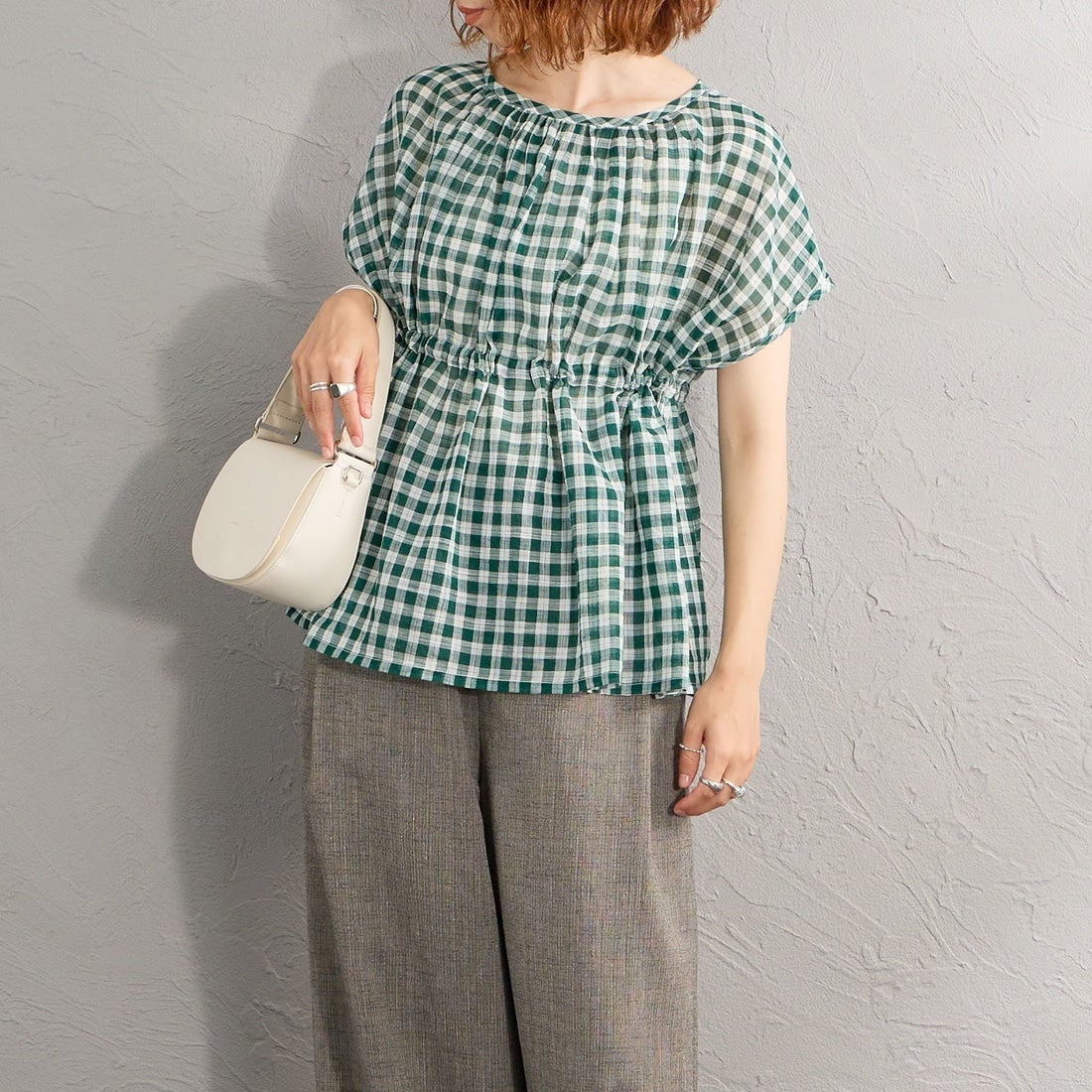 4800 GREEN&&モデル身長：158cm 着用サイズ：1&&