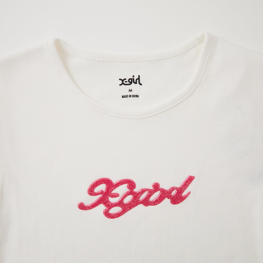 X-girl [エックスガール] ジェルロゴ ショートスリーブベビーTシャツ [105262011011] WHITE