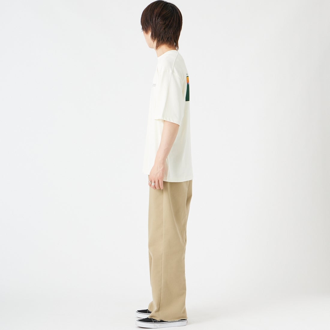 L.L.BEAN [エルエルビーン] モリルバックカタディン ショートスリーブTシャツ [6275-4043] 09 OFF WHT &&モデル身長：177cm 着用サイズ：M&&