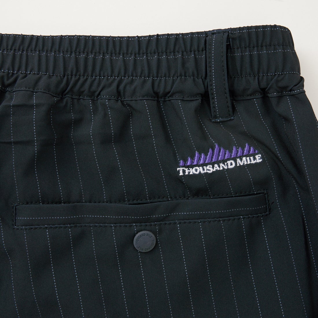THOUSAND MILE [サウザンド マイル] ストライプ タックロングパンツ [TM261TP00921] 95 NAVY ST