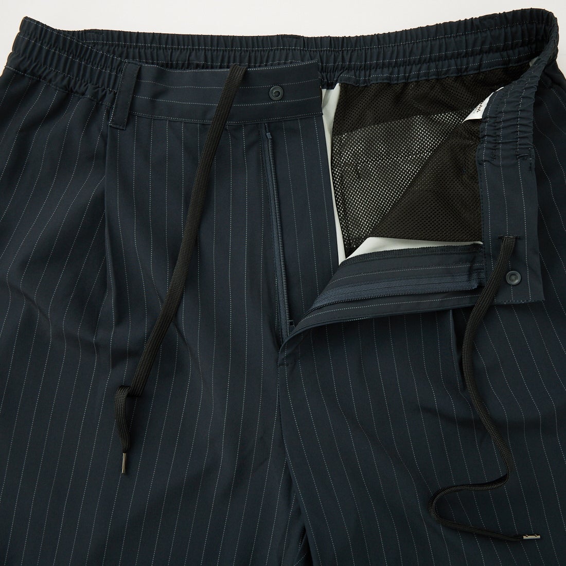 THOUSAND MILE [サウザンド マイル] ストライプ タックロングパンツ [TM261TP00921] 95 NAVY ST