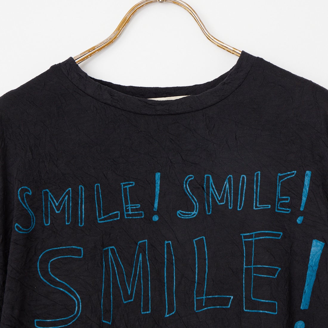 tumugu: [ツムグ] ワッシャーライトプリントTシャツ [TC26208] 99 BLACK
