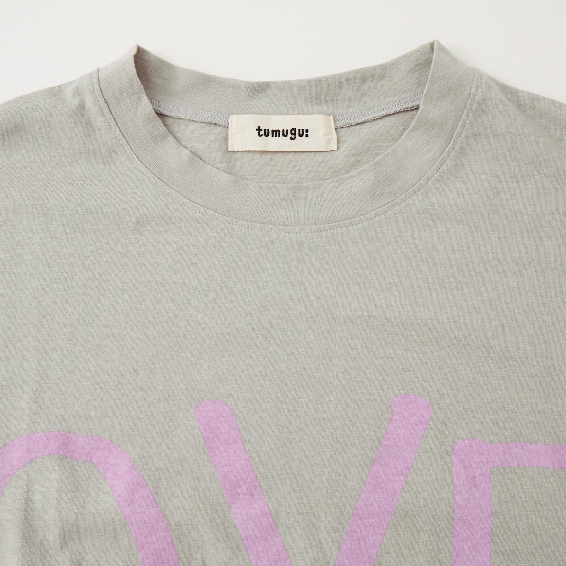 tumugu: [ツムグ] ラフィ天竺 プリントTシャツ [TC26202] 80 L.GRAY