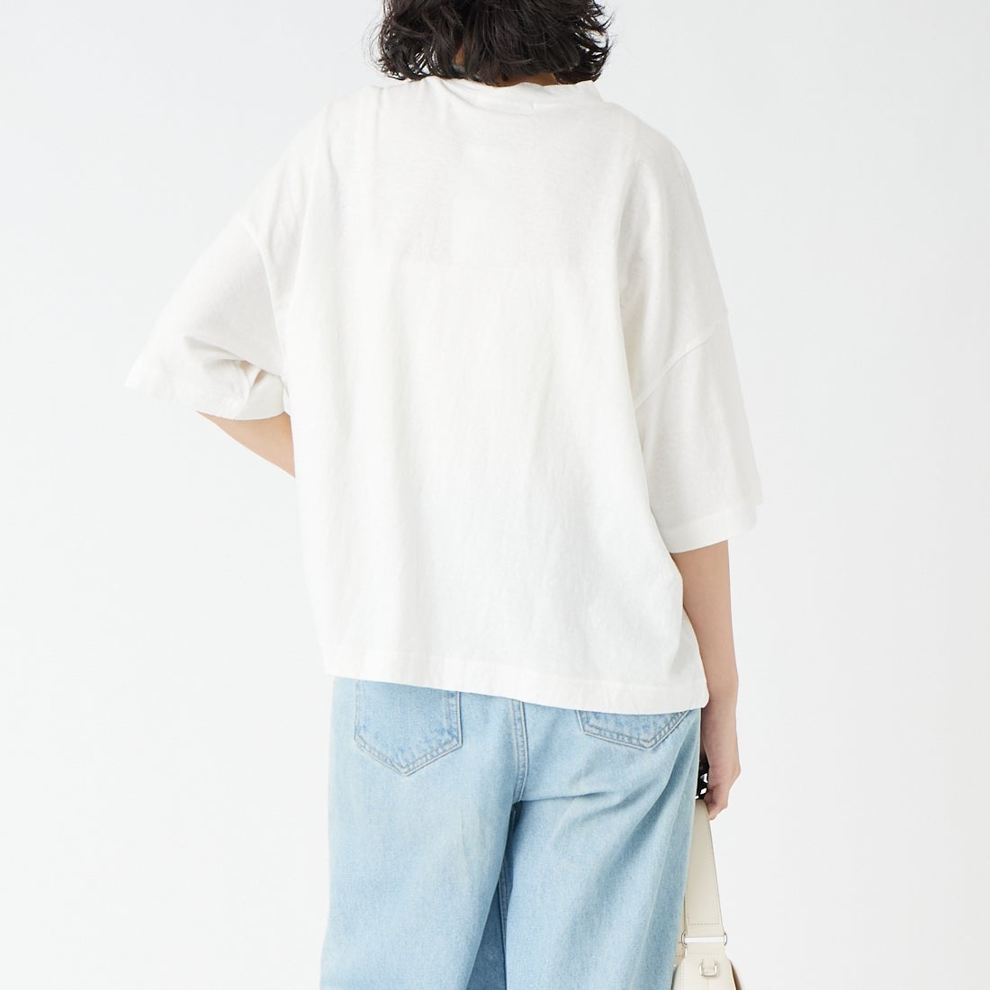 tumugu: [ツムグ] ラフィ天竺 プリントTシャツ [TC26203] 02 OFF &&モデル身長：162cm 着用サイズ：F&&