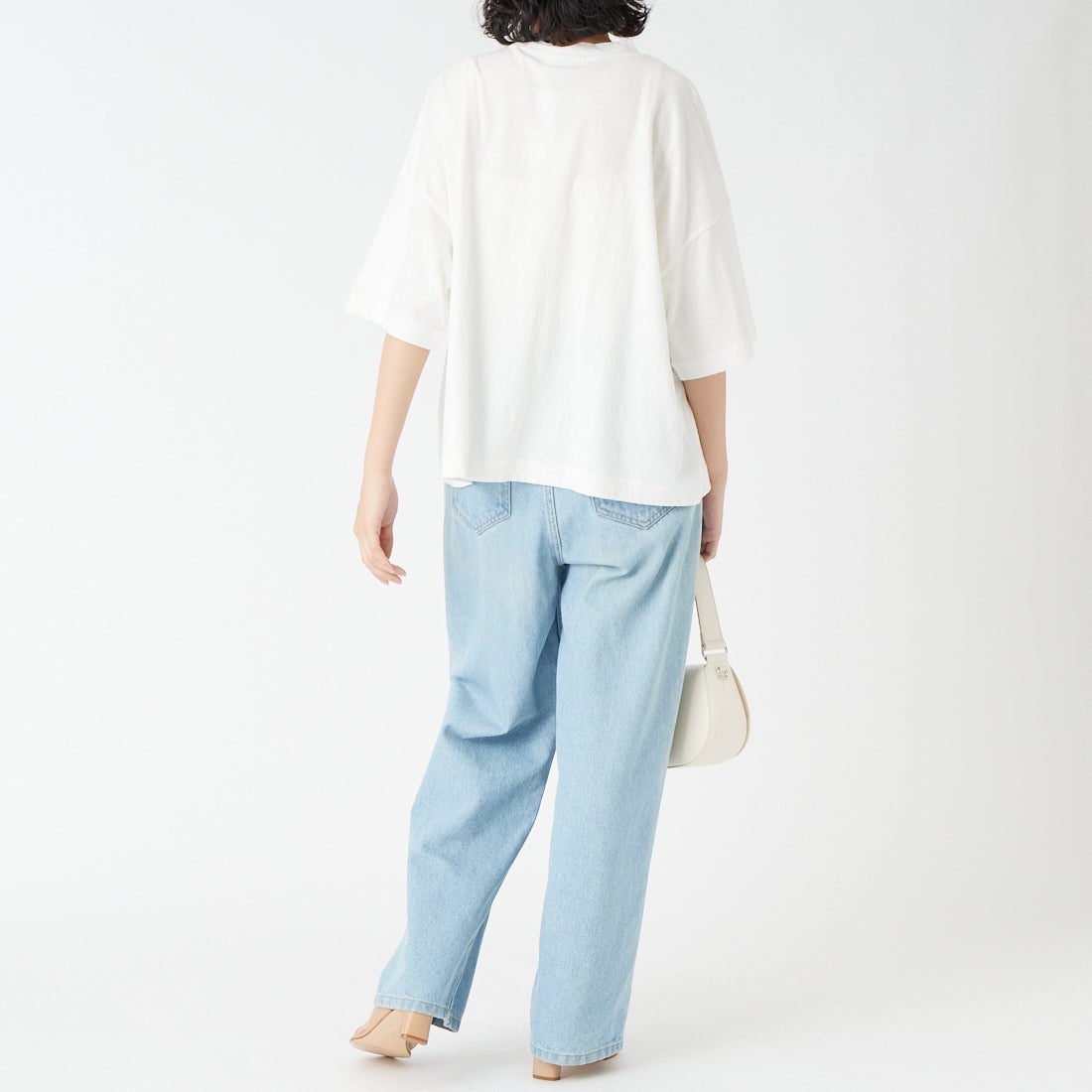 tumugu: [ツムグ] ラフィ天竺 プリントTシャツ [TC26203] 02 OFF &&モデル身長：162cm 着用サイズ：F&&