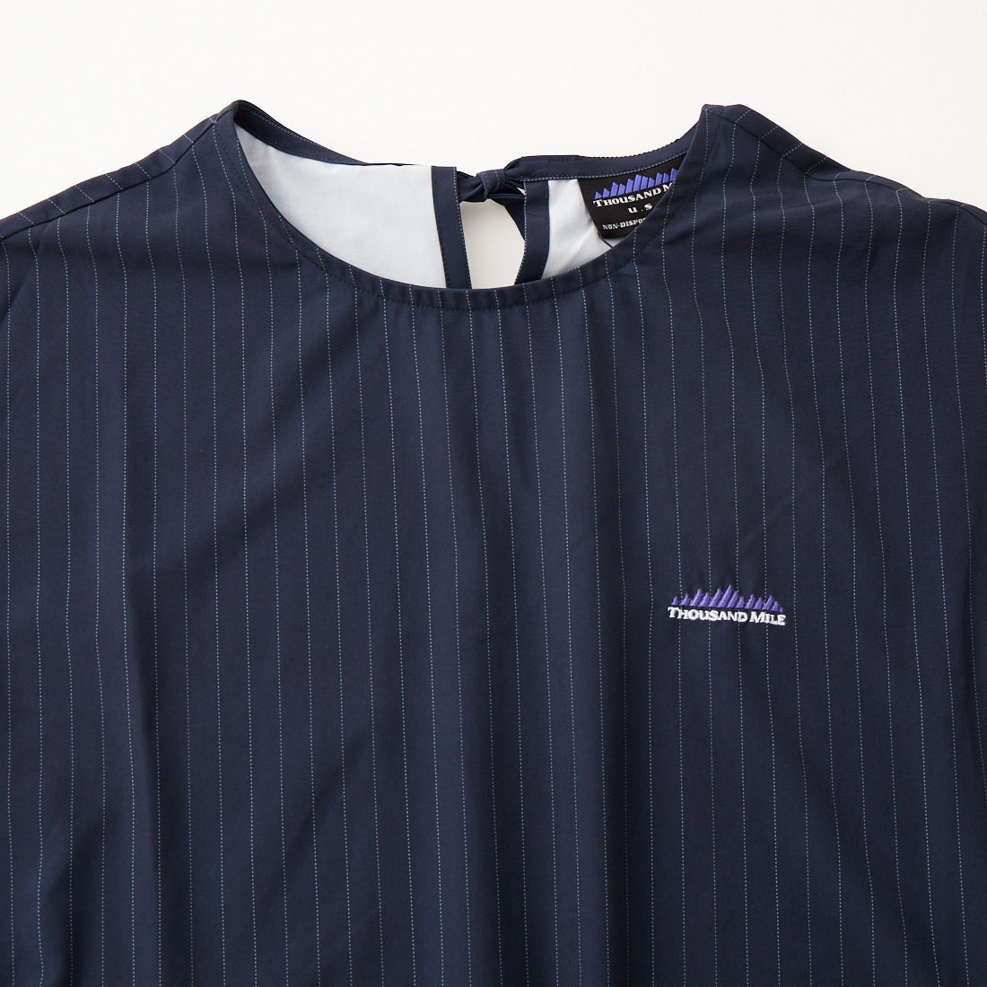 THOUSAND MILE [サウザンド マイル] フレンチスリーブ ストライプワンピース [TM261TP00942] 95 NAVY ST