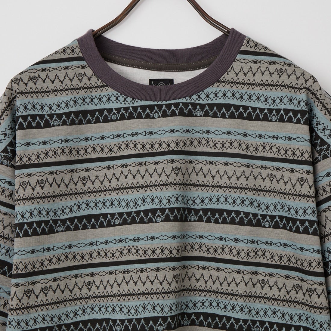 South2West8 [サウスツーウエストエイト] ショートスリーブクルーネックボーダーTシャツ [SX738] B GREY