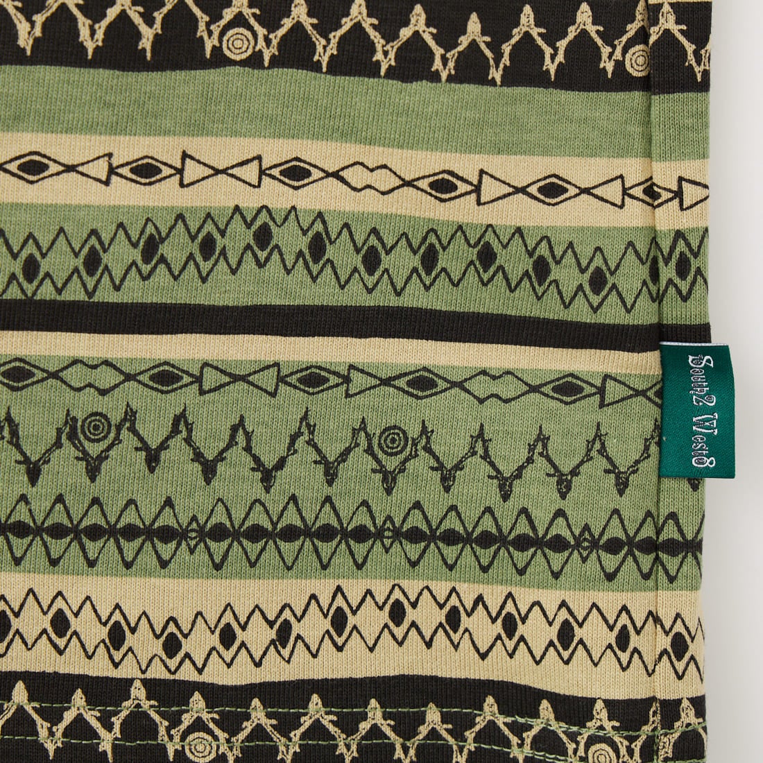 South2West8 [サウスツーウエストエイト] ショートスリーブクルーネックボーダーTシャツ [SX738] South2West8 [サウスツーウエストエイト] ショートスリーブクルーネックボーダーTシャツ [SX738] A OLIVE