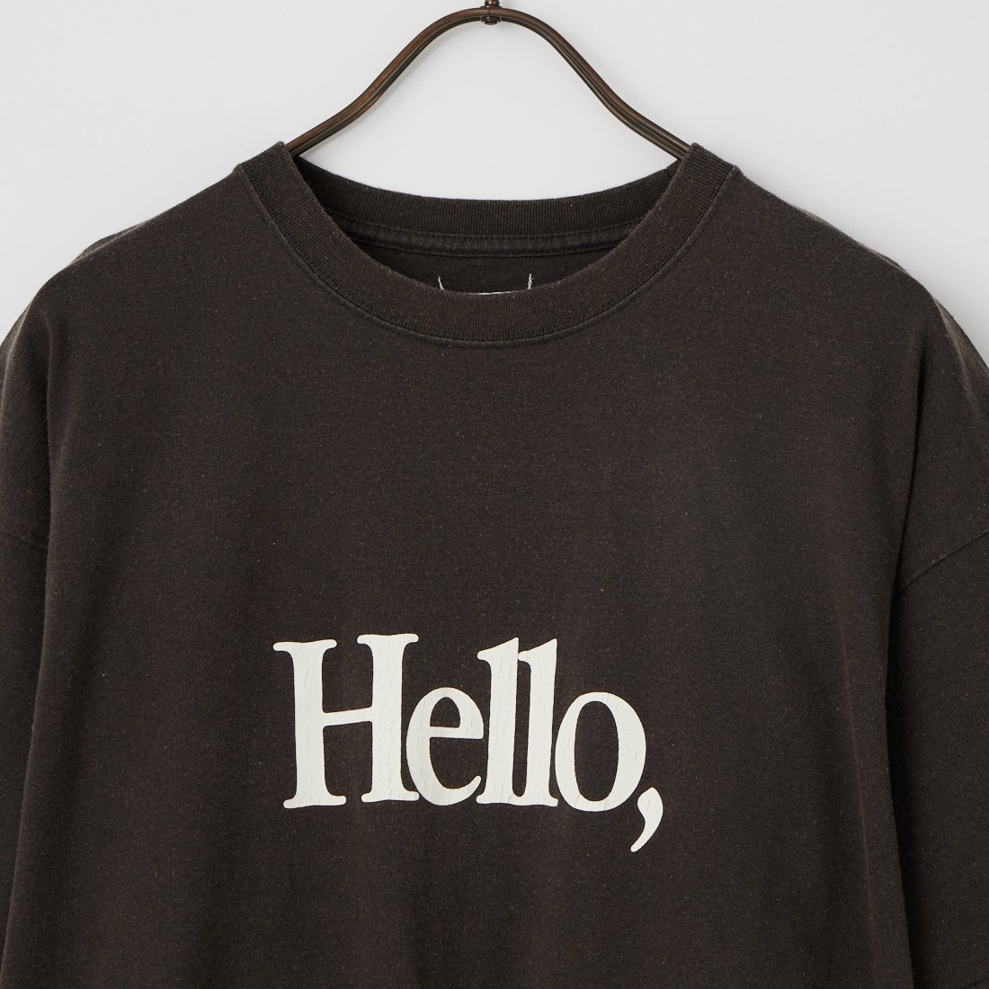 Name. [ネーム] HELLOW GOOD BUY ルーズフィットプリントTシャツ [NMCU-059] BLACK