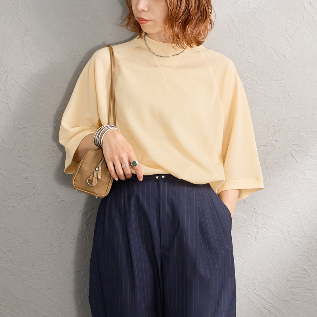 51 L.YELLO&&モデル身長：158cm 着用サイズ：F0&&