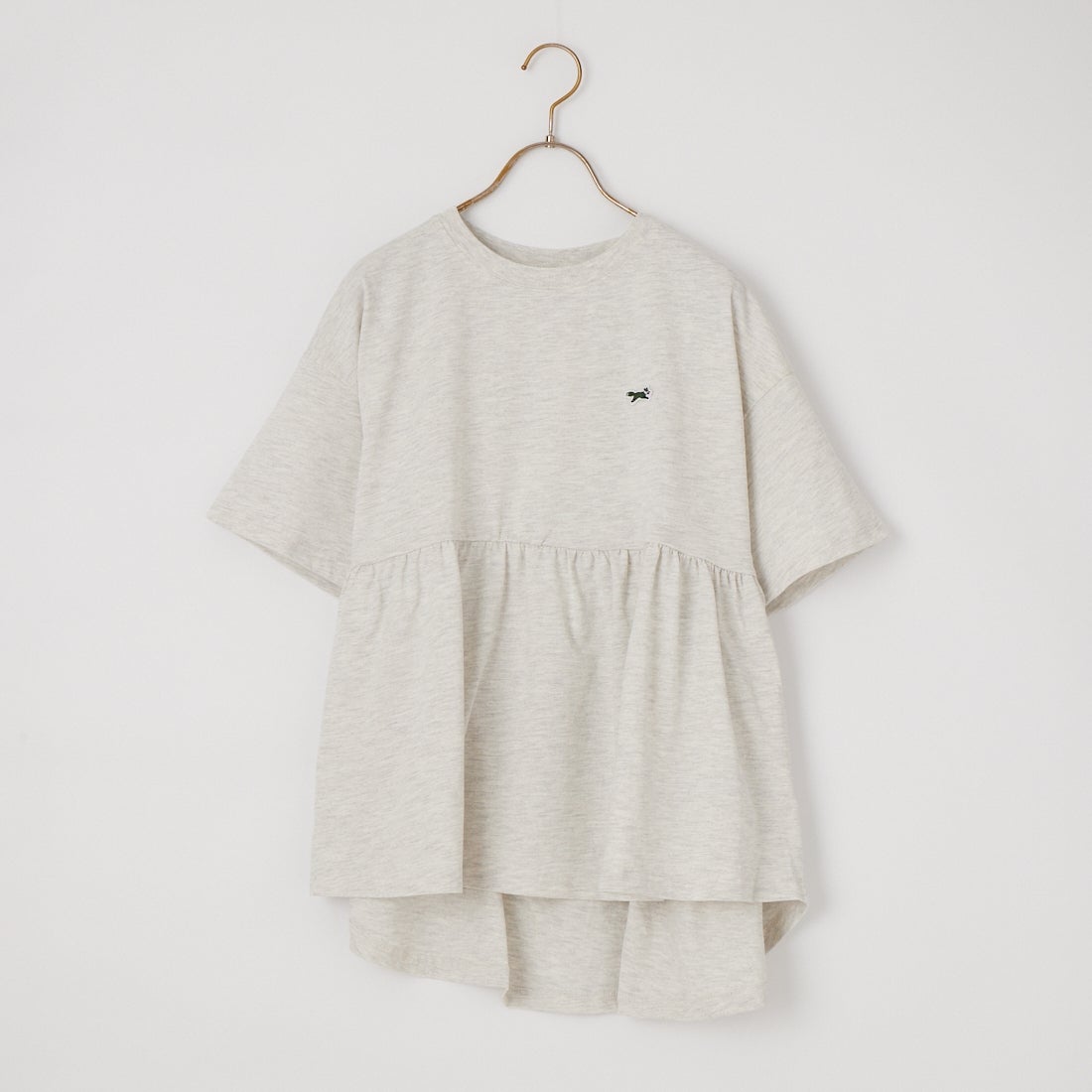 THE FOX [ザフォックス] 別注 ワンポイントロゴ ギャザー切替カットソー [JFL26SS-07-JF] ASH