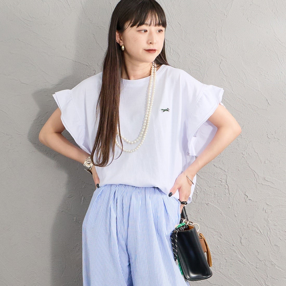 WHITE&&モデル身長：150cm 着用サイズ：F&&