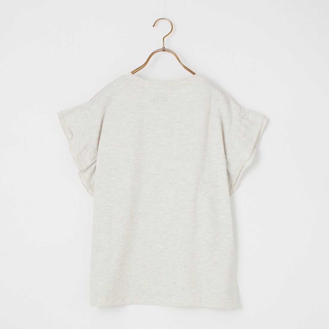 THE FOX [ザフォックス] 別注 ワンポイントロゴ 袖フリルカットソー [JFL26SS-08-JF] ASH