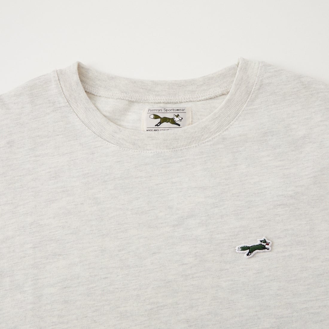 THE FOX [ザフォックス] 別注 ワンポイントロゴ 袖フリルカットソー [JFL26SS-08-JF] ASH