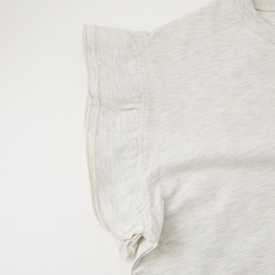 THE FOX [ザフォックス] 別注 ワンポイントロゴ 袖フリルカットソー [JFL26SS-08-JF] ASH