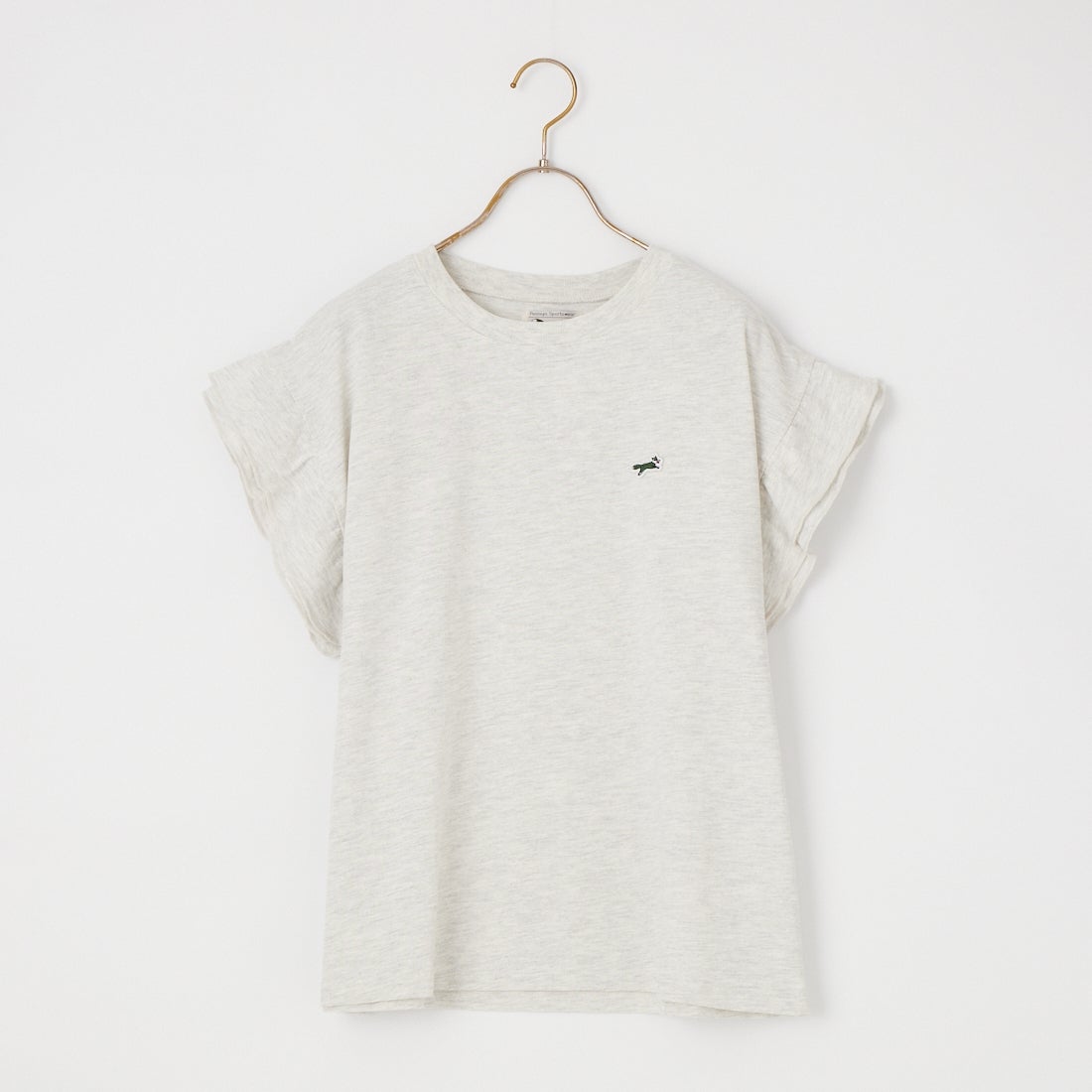 THE FOX [ザフォックス] 別注 ワンポイントロゴ 袖フリルカットソー [JFL26SS-08-JF] ASH