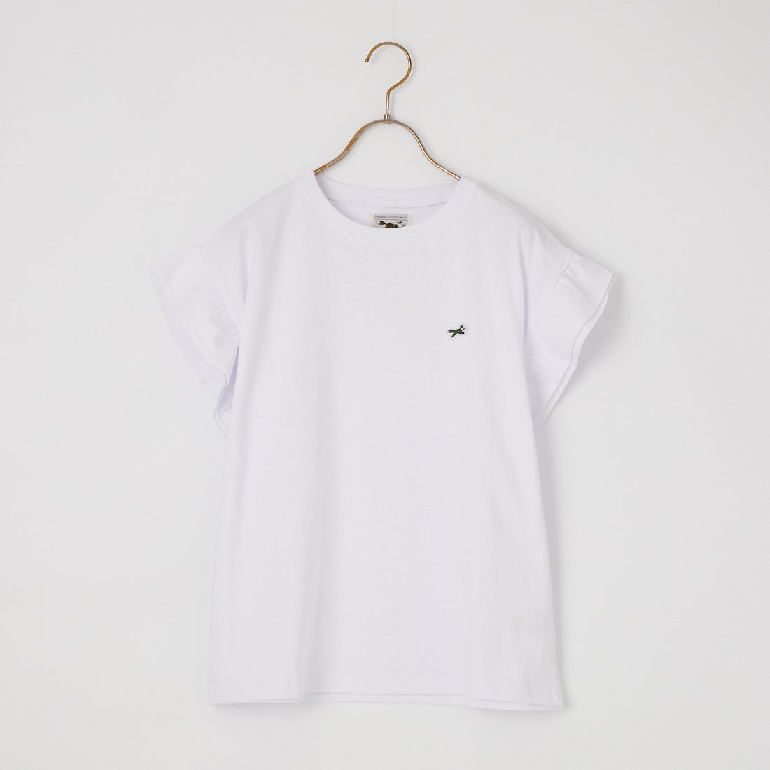 THE FOX [ザフォックス] 別注 ワンポイントロゴ 袖フリルカットソー [JFL26SS-08-JF] WHITE