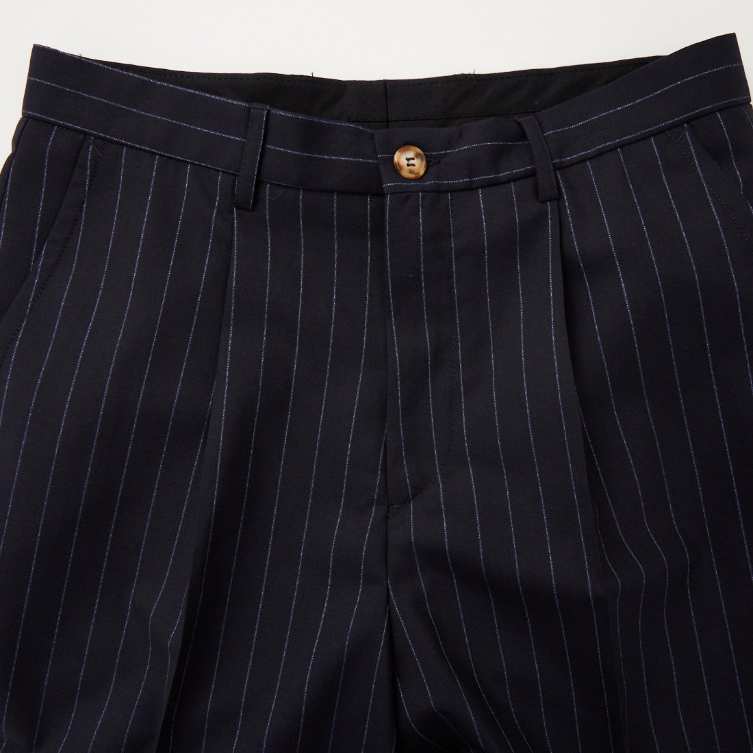 GAMBERT [ギャンバート] ストライプトロピカルウールトラウザーズ [GB261ST11041] 79 NAVY