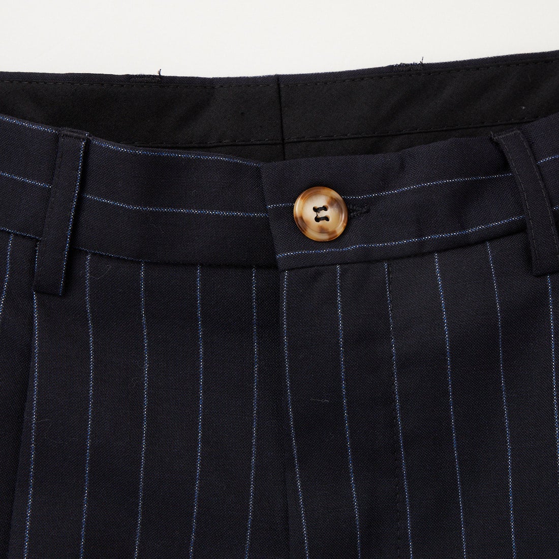 GAMBERT [ギャンバート] ストライプトロピカルウールトラウザーズ [GB261ST11041] 79 NAVY