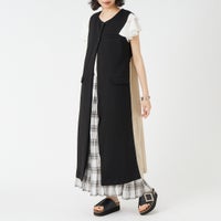 ﾌﾞﾗｯｸ/ﾍﾞｰｼ&&モデル身長：162cm 着用サイズ：F&&