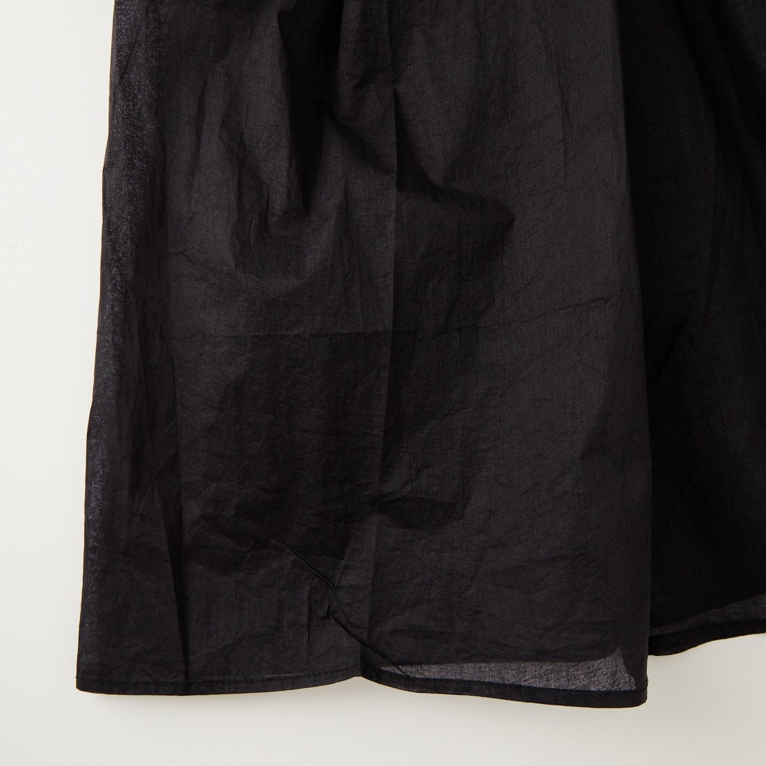 Jeans Factory Clothes [ジーンズファクトリークローズ] コットンオーガンジーギャザースカート [25651-MN] BLACK